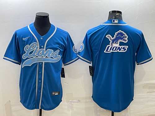 Men's Detroit Lions Blue Team Big Logo With Patch Cool Base Stitched Baseball Jersey,We sell and wholesale Men's Detroit Lions Blue Team Big Logo With Patch Cool Base Stitched Baseball Jersey on line form chian!